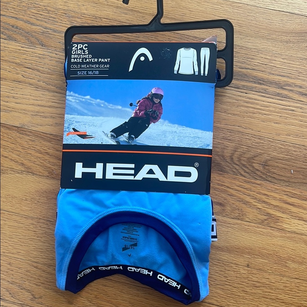 HEAD Blue 2 piece Girls Base Layer Pant and Top NWT